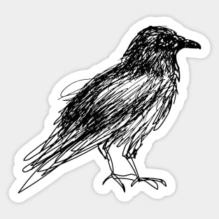 Crow (black) Sticker